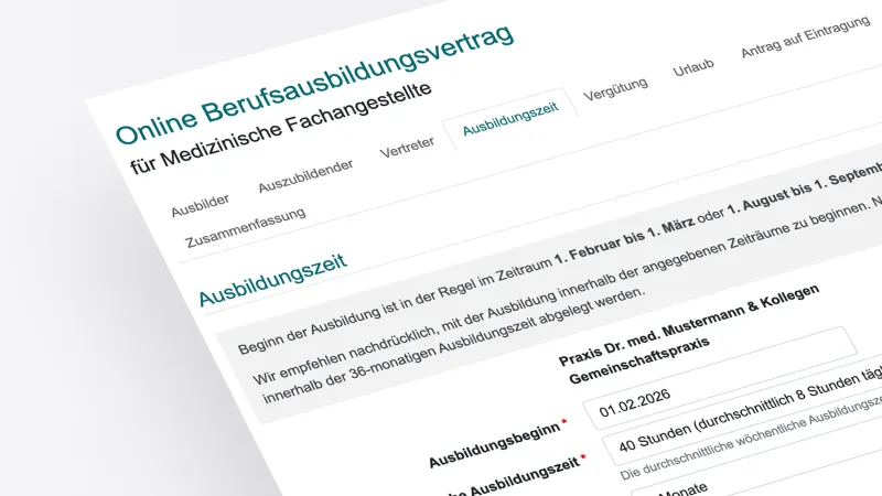 Berufsausbildungsvertrag MFA